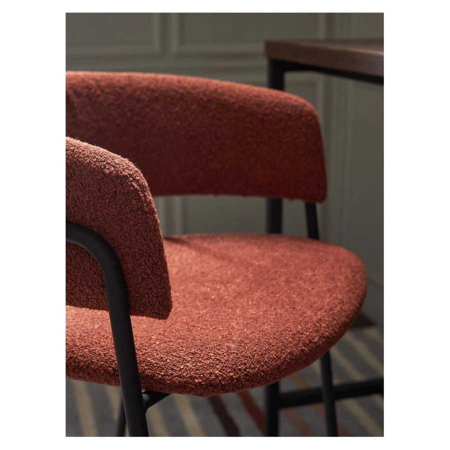 Стул барный Bergenson Bjorn Helning, букле, терракота