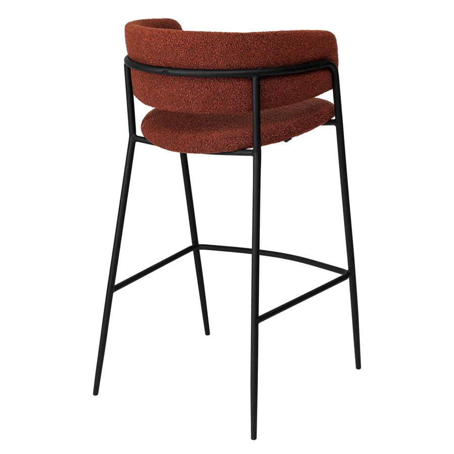 Стул барный Bergenson Bjorn Helning, букле, терракота