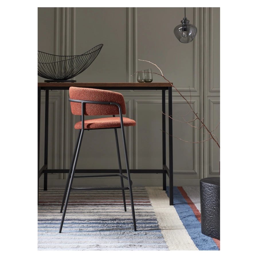 Стул барный Bergenson Bjorn Helning, букле, терракота