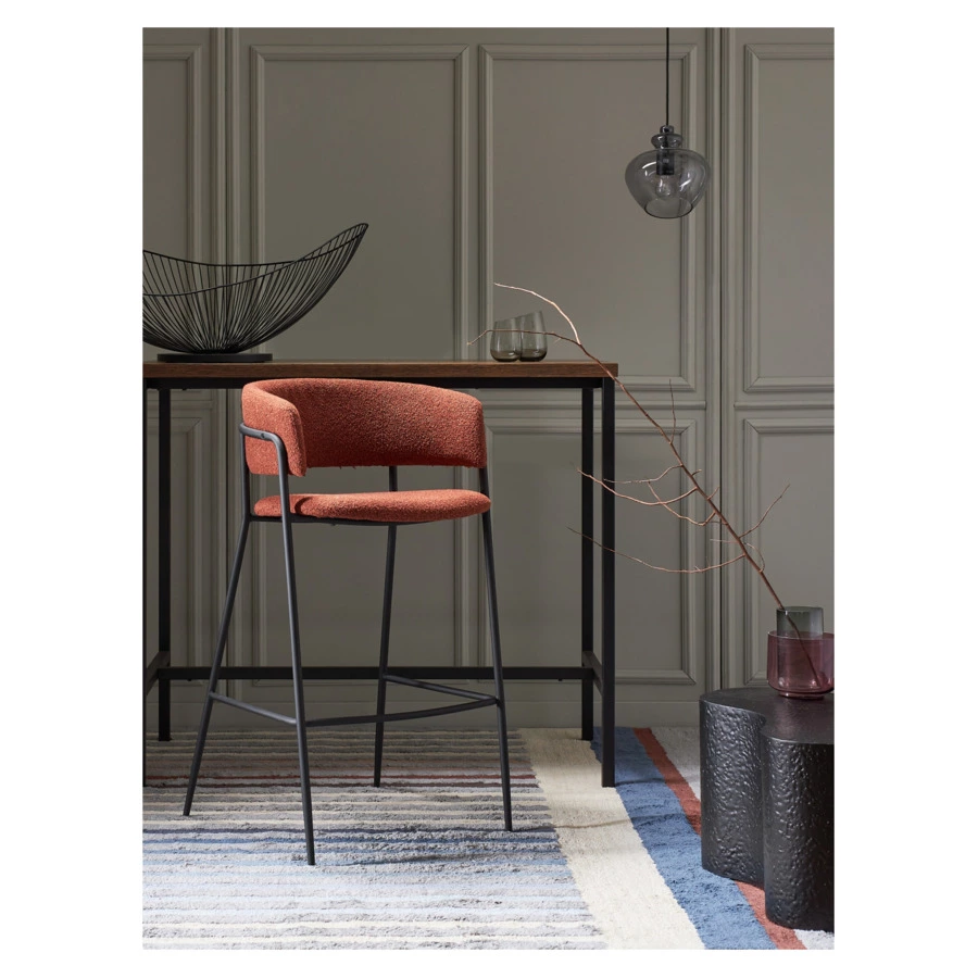 Стул барный Bergenson Bjorn Helning, букле, терракота