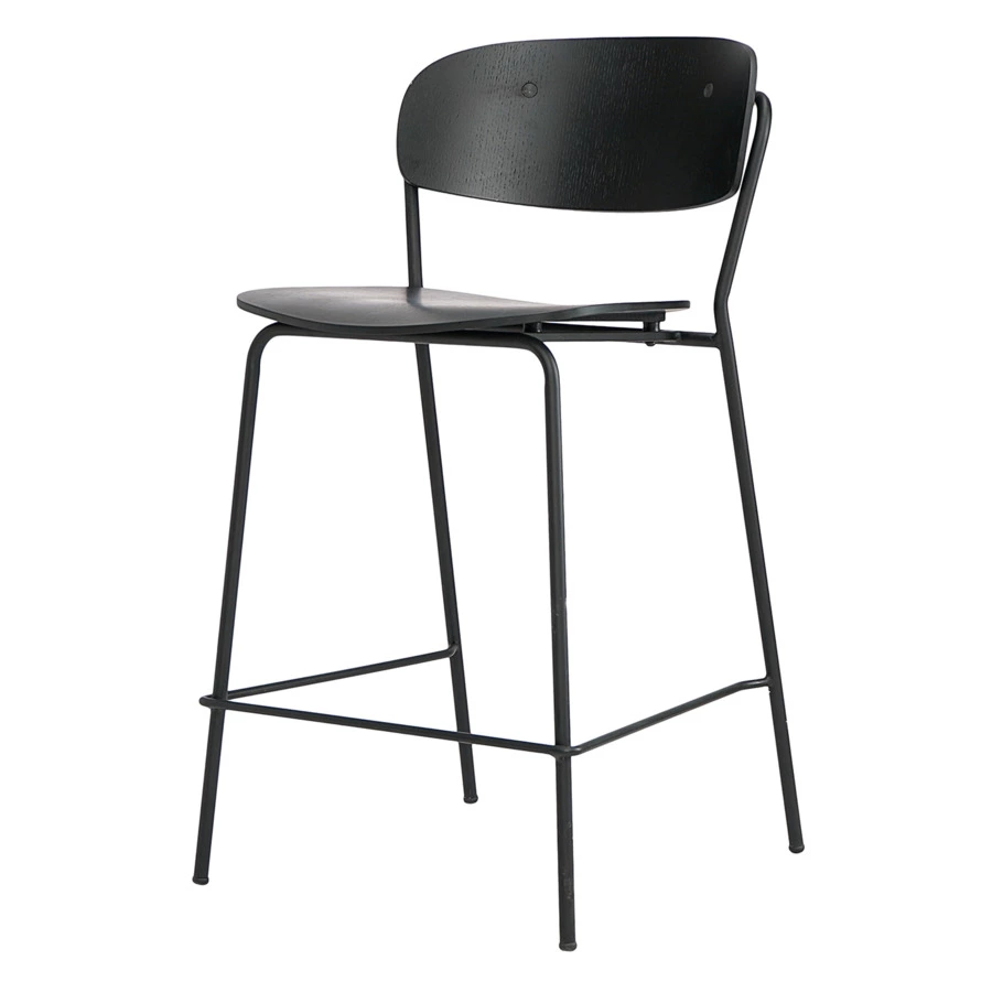 Стул полубарный Bergenson Bjorn Torfrid Н89см, черный