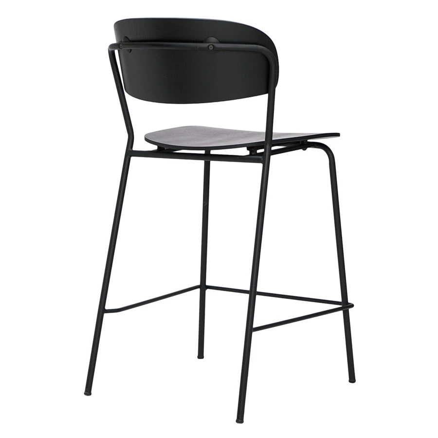 Стул полубарный Bergenson Bjorn Torfrid Н89см, черный