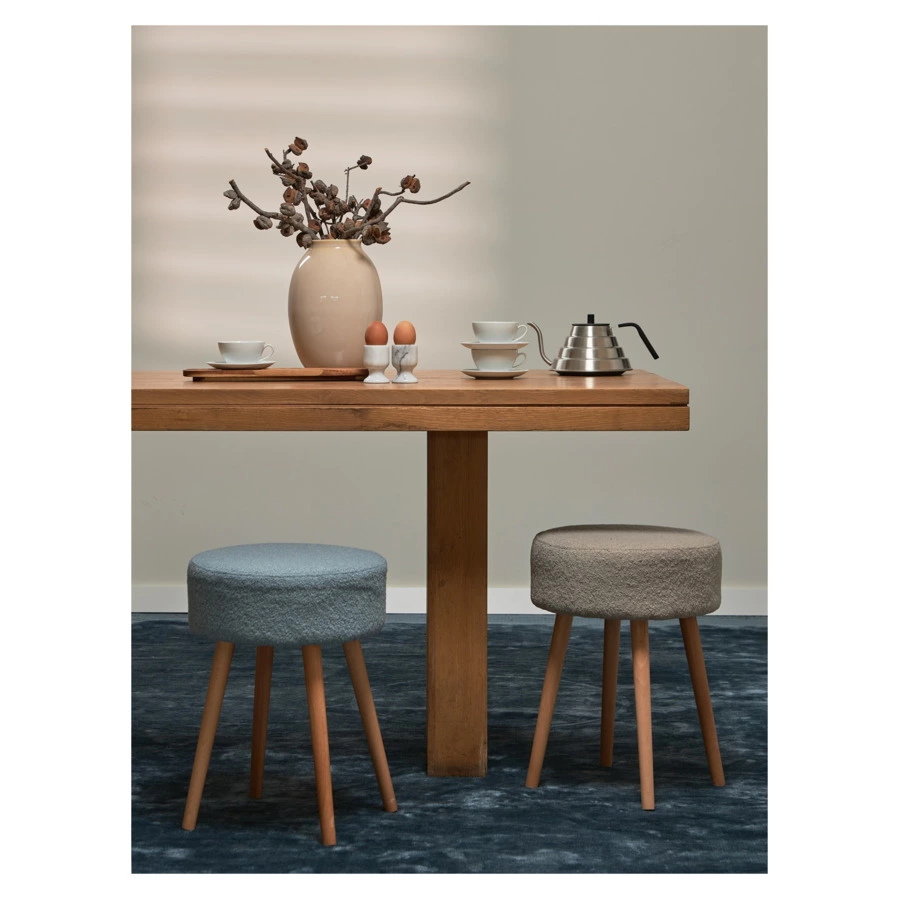 Табурет Bergenson Bjorn Carter, букле, серо-голубой