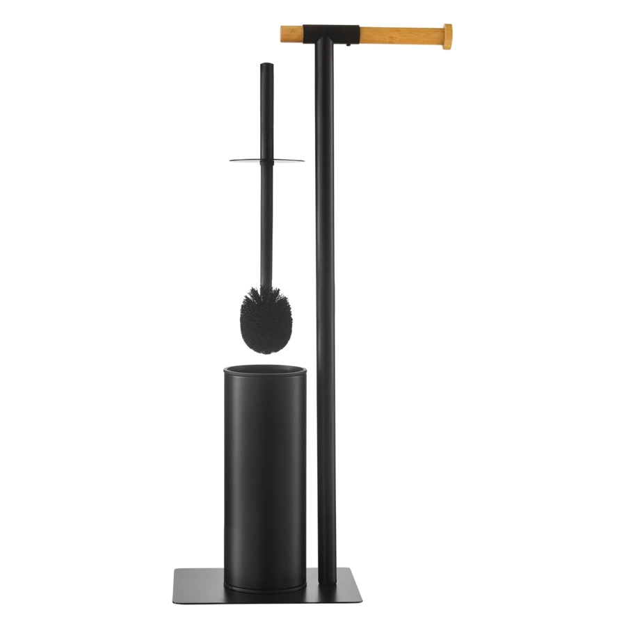 Держатель для туалетной бумаги с ершиком Bergenson Bjorn Mats, черный