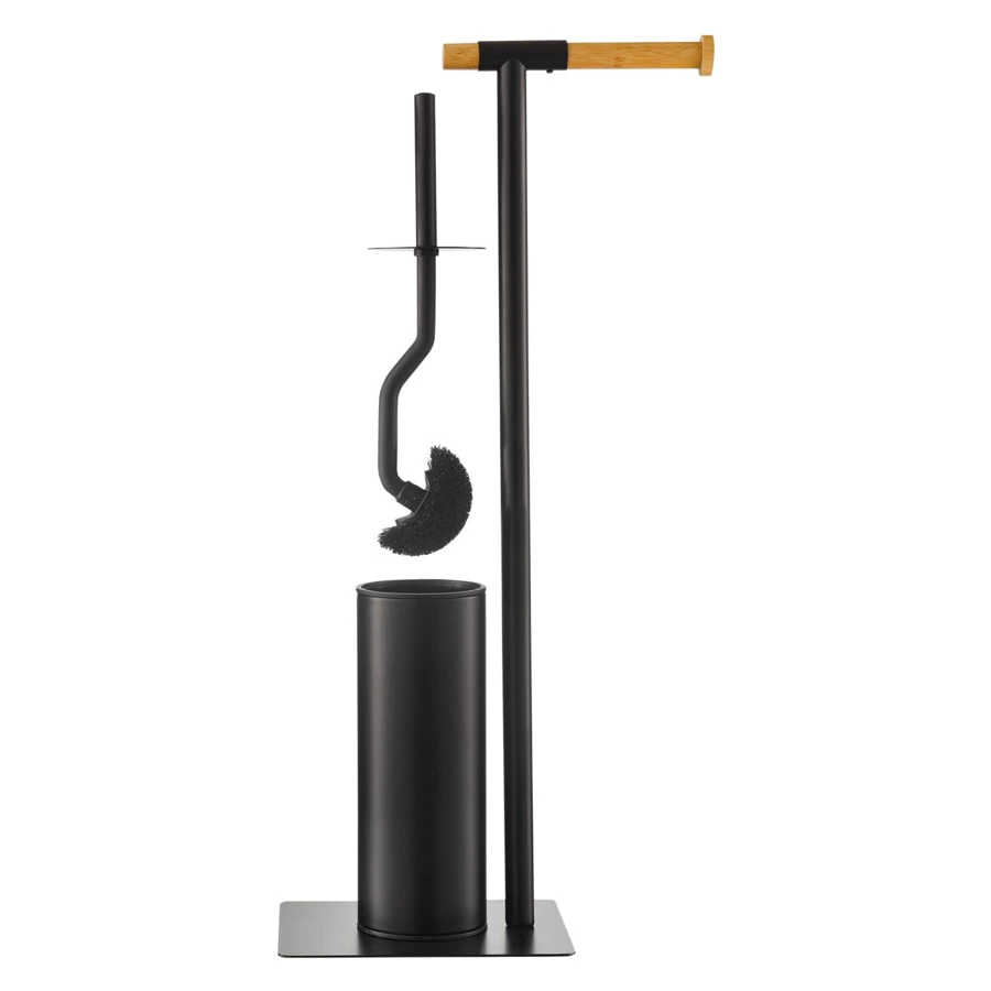 Держатель для туалетной бумаги с ершиком Bergenson Bjorn Mats, черный