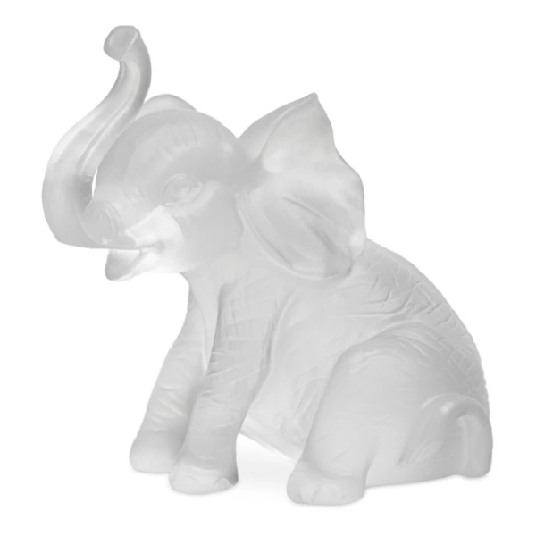 Фигурка Decor de table Слон, хрустальное тесто, белая, п/к