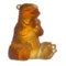 Фигурка Decor de Table Pate de Verre Cristal Медведь 7 см, хрустальное тесто, янтарная, п/к