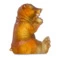 Фигурка Decor de Table Pate de Verre Cristal Медведь 7 см, хрустальное тесто, янтарная, п/к
