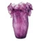Ваза настольная Decor de Table Pate de Verre Cristal Анемон 20 см, хрустальное тесто, пурпурная, п/к
