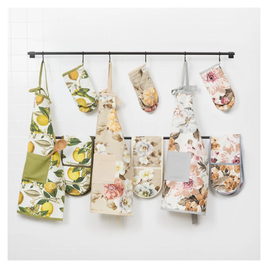 Фартук прямой с карманом Не в сервант Летний сад 42-48, хлопок, разноцветный