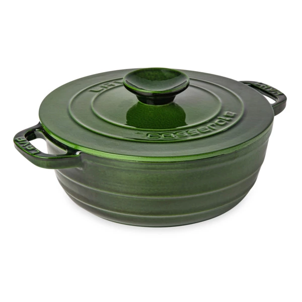 Казан с крышкой LAVA Experience Majolica d28, h11,5 см, 5,2 л, чугун, зеленый