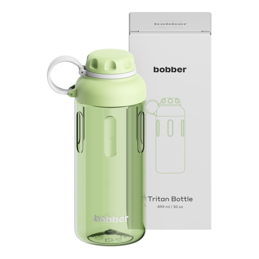 Бутылка для воды Bobber Tritan Bottle-890 Mint Cooler 890 мл, тритан, мятный мохито