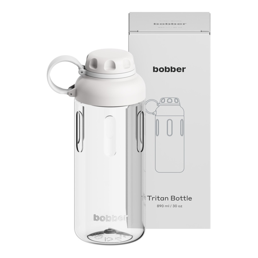 Бутылка для воды Bobber Tritan Bottle-890 Sand Grey 890 мл, тритан, серая