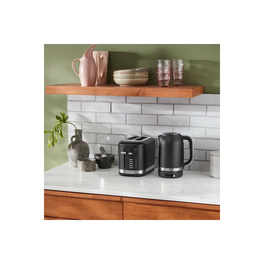 Тостер на 2 тоста KitchenAid, металл, матовый черный, 5KMT2109EBM