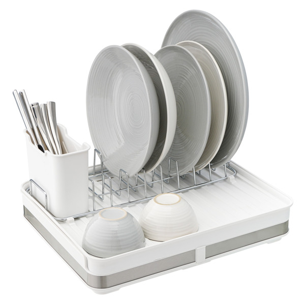 Сушилка для посуды раздвижная Smart Solutions Atle полипропилен, металл, белая