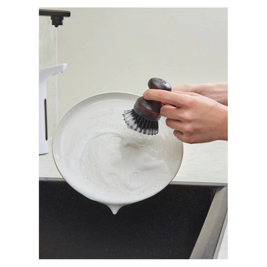 Щетка для посуды Smart Solutions Cleans 9 см, коричнево-черная