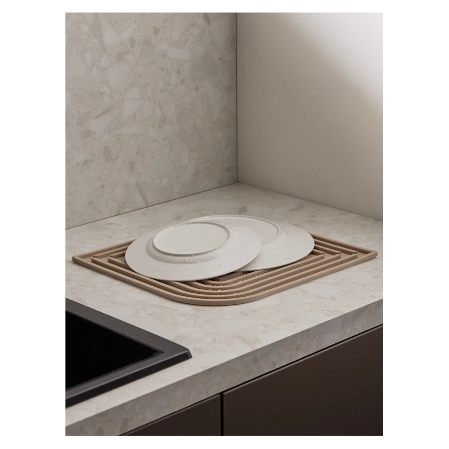 Коврик для сушки посуды Smart Solutions Dry Flex 34,6х44,6 см, бежевый
