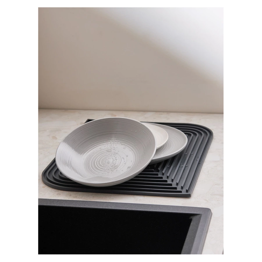 Коврик для сушки посуды Smart Solutions Dry Flex 34,6х44,6 см, темно-серый