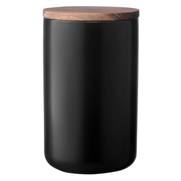 Банка для хранения керамическая Smart Solutions 750 мл, черная