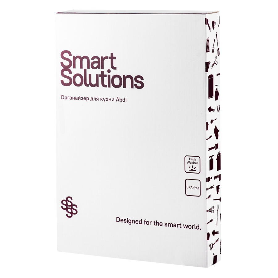 Органайзер для кухни раздвижной Smart Solutions Abdi 26,8х39,5х5 см, полистирол, серый