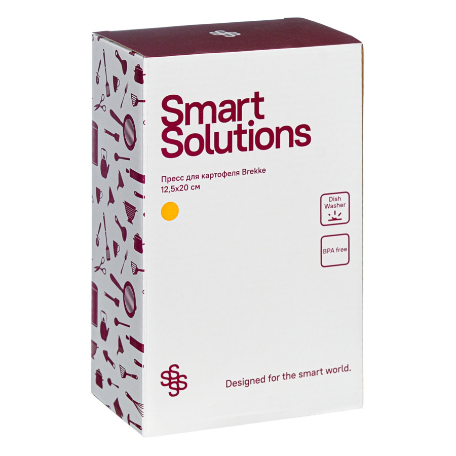 Картофелемялка Smart Solutions Brekke 12,5х19,5 см, желтый