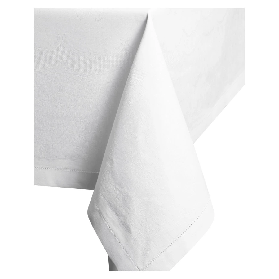 Скатерть прямоугольная Яковлевский Жаккард Татьяна 170х250см белая, полулен-кухня