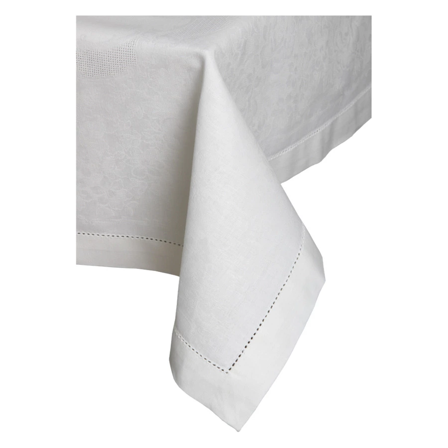 Скатерть прямоугольная Яковлевский Жаккард Татьяна 170х250см белая, полулен-кухня