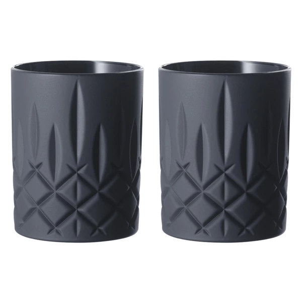 Набор стаканов для виски Nachtmann Noblesse 295 мл, 2 шт, хрусталь бессвинцовый, черный матовый, п/к