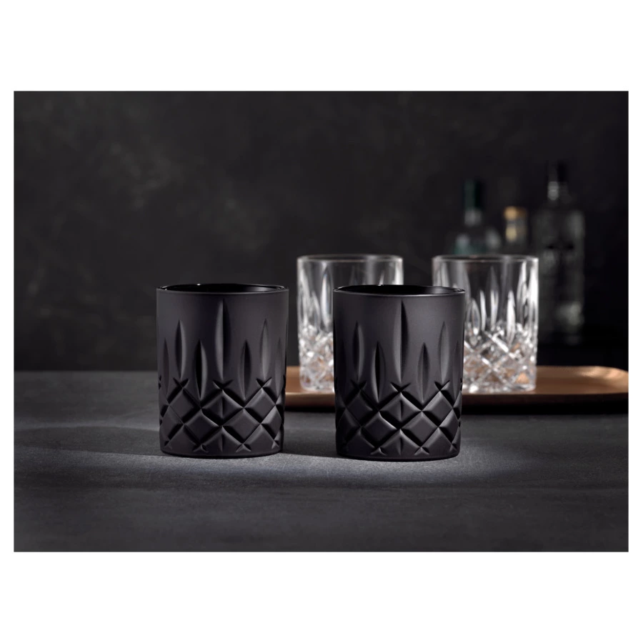 Набор стаканов для виски Nachtmann Noblesse 295 мл, 2 шт, хрусталь бессвинцовый, черный матовый, п/к