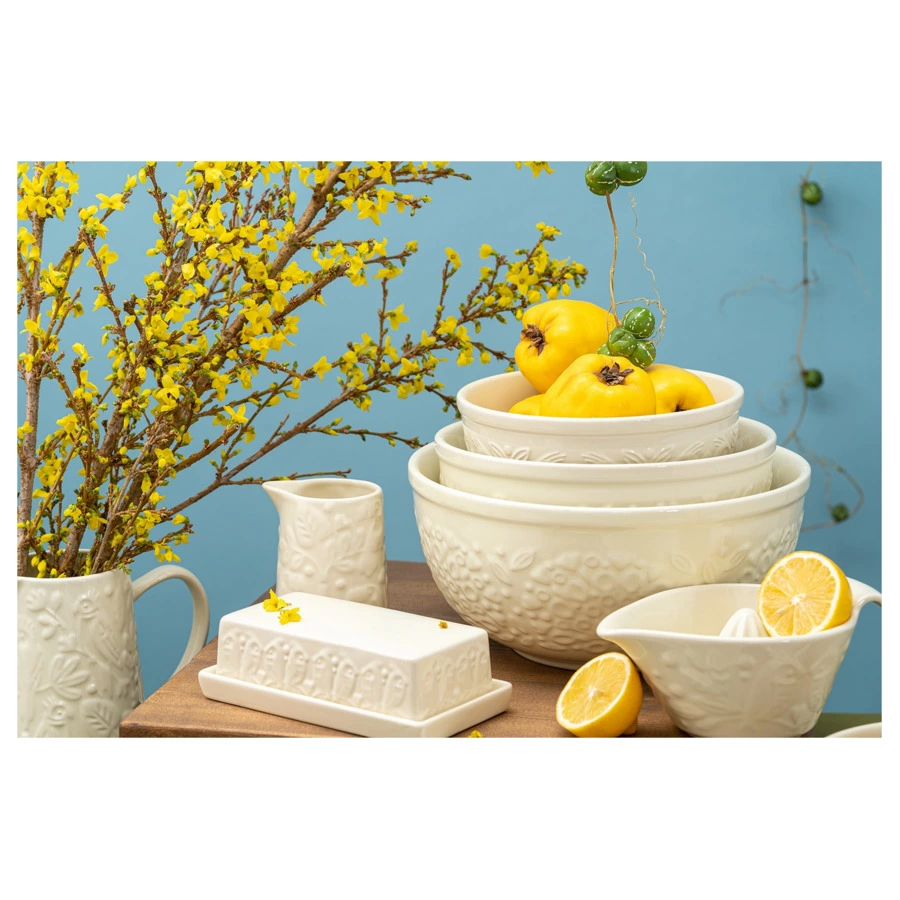 Миска для смешивания Liberty Jones Birds of Paradise 4,2 л, кремовая, керамика