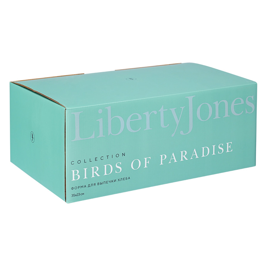 Форма для выпечки хлеба Liberty Jones Birds of Paradise Parrot 38х25 см, светло-бежевая, керамика