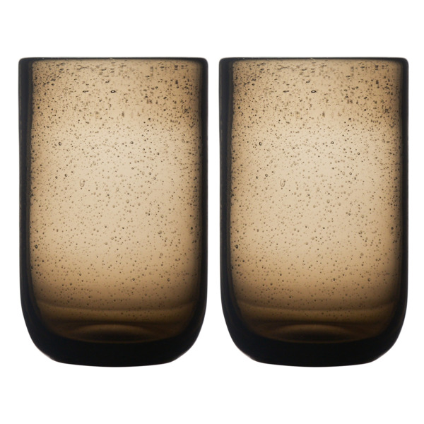 Набор стаканов Liberty Jones Flowi, 510 мл, 2 шт, серо-коричневые, стекло