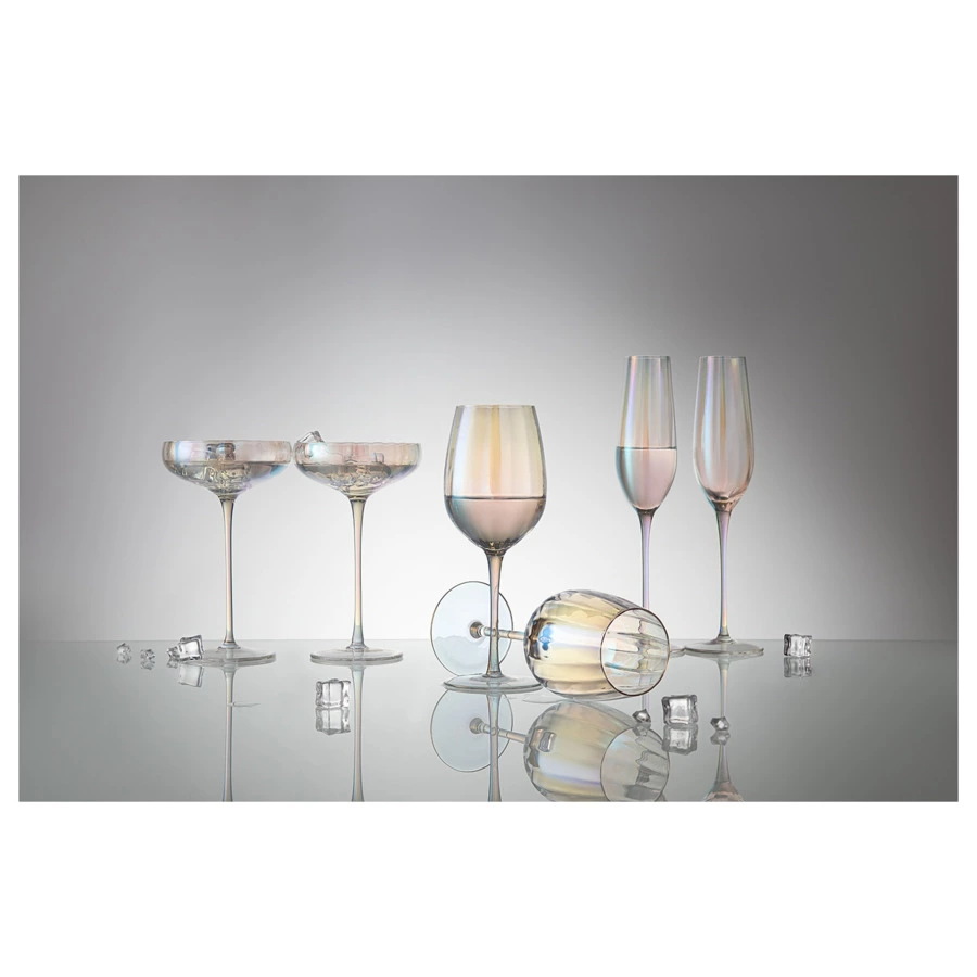 Набор бокалов для белого вина Liberty Jones Gemma Opal 360 мл, 2 шт, выдувное стекло, перламутровые