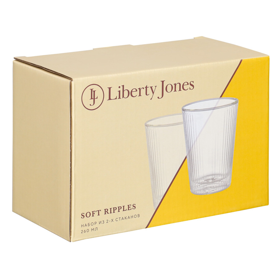 Набор стаканов Liberty Jones Soft Ripples 260 мл, 2 шт, стекло