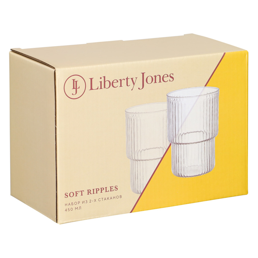 Набор стаканов Liberty Jones Soft Ripples 450 мл, 2 шт, стекло