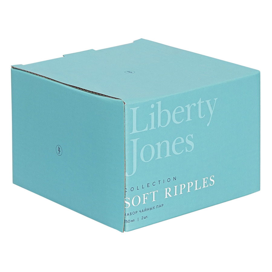 Набор чайных пар Liberty Jones Soft Ripples 250 мл, 2 шт, фарфор, белые