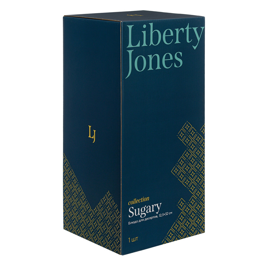 Блюдо для десертов Liberty Jones Sugary 12,5х32 см, стекло выдувное