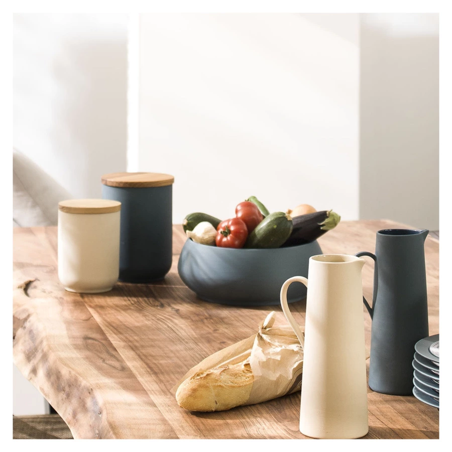 Салатник большой Degrenne Bahia Bleu De Roche 28 см, 4 л, керамика, циановый цвет