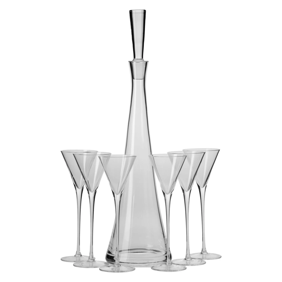 Набор для ликера Krosno Империя 7 предметов, графин 700 мл, рюмка 50 мл, стекло, п/к