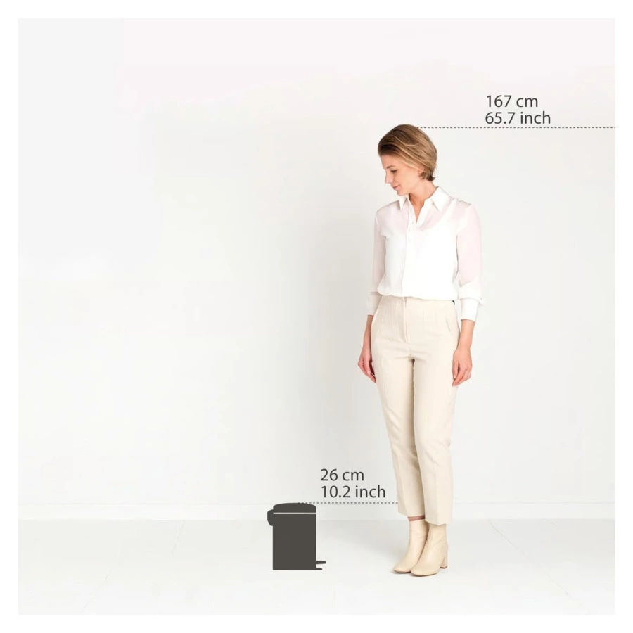 Ведро для мусора с педалью Brabantia NewIcon 3 л, сатинированный хром