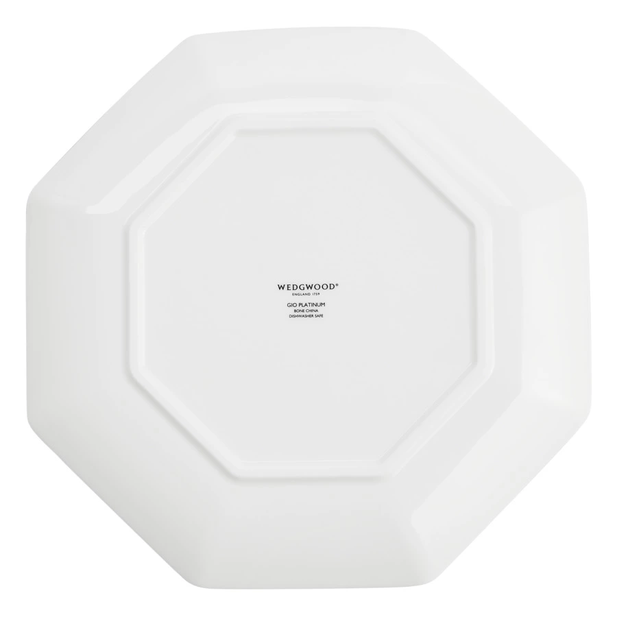 Тарелка закусочная Wedgwood Джио Платинум 23 см, фарфор костяной