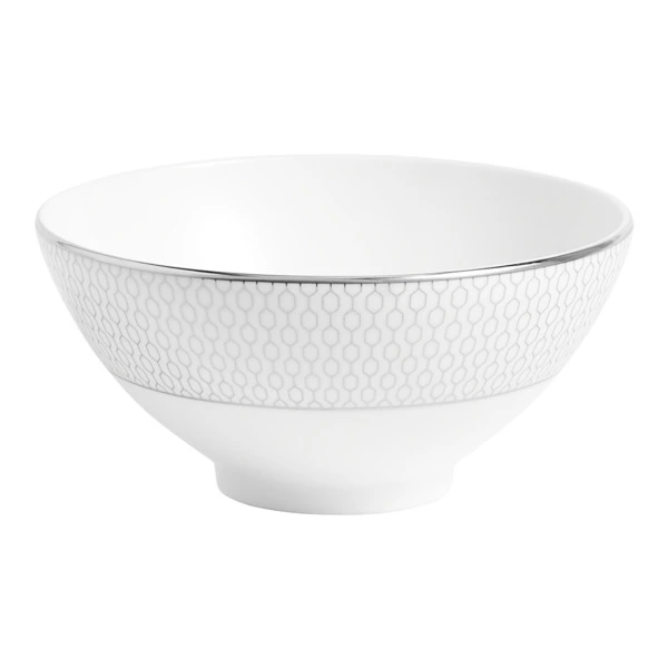 Салатник порционный Wedgwood Джио Платинум 11 см, фарфор костяной