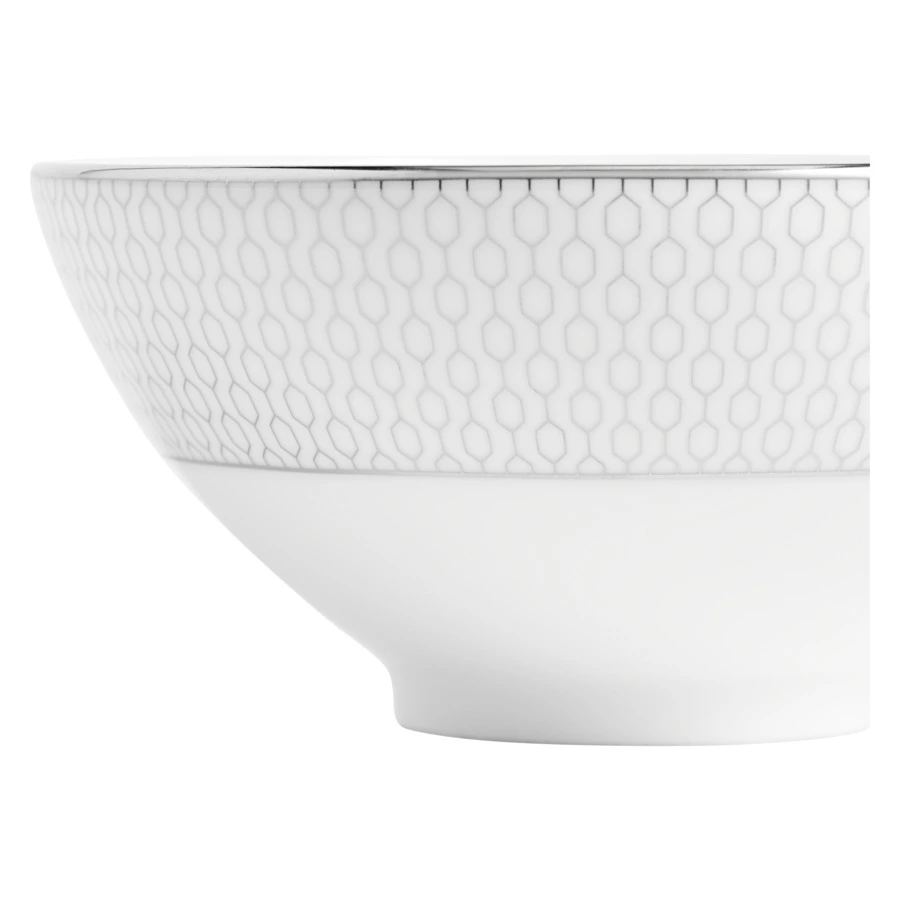Салатник порционный Wedgwood Джио Платинум 11 см, фарфор костяной
