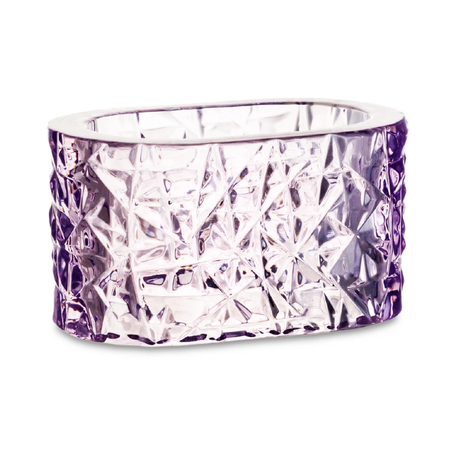 Кольцо для салфеток овальное ГХЗ, хрусталь, лавандовый