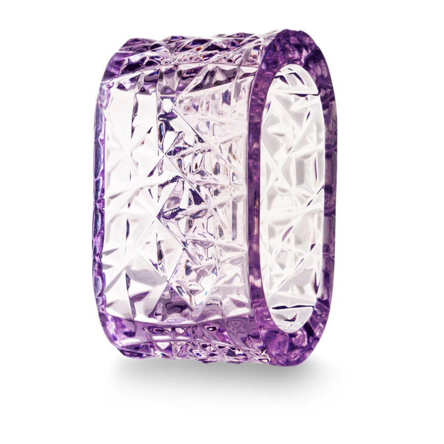 Кольцо для салфеток овальное ГХЗ, хрусталь, лавандовый