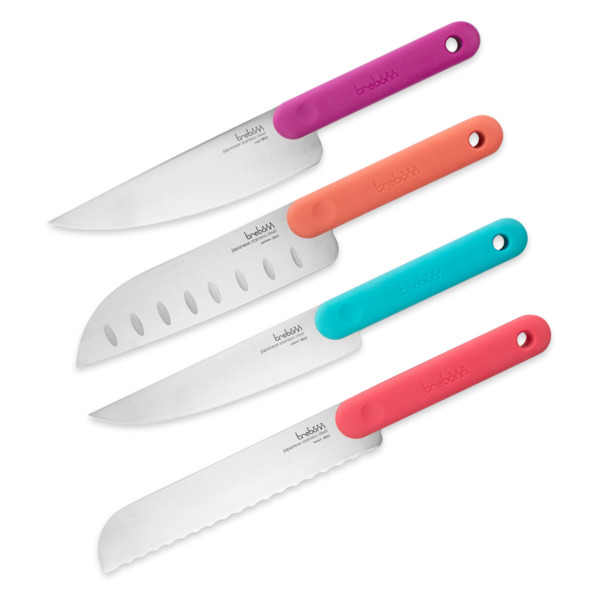 Набор из 4-х ножей Trebonn Chef, ручки soft-touch, сталь нержавеющая