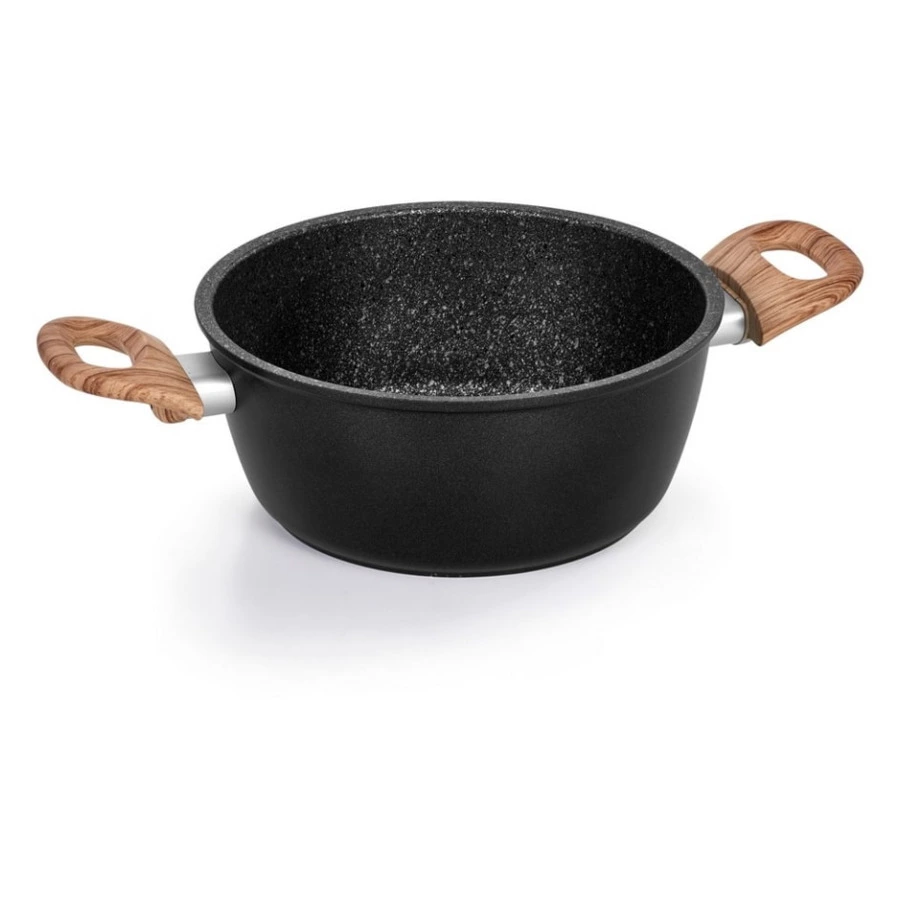 Кастрюля антипригарная с крышкой Barazzoni Granitica Extra Induction Eco 2,4 л, 20 см, алюминий