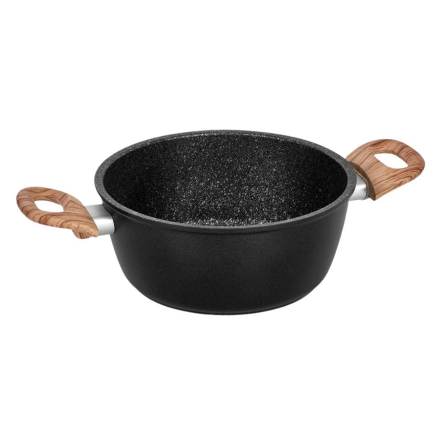 Кастрюля антипригарная с крышкой Barazzoni Granitica Extra Induction Eco 4,1 л, 24 см, алюминий