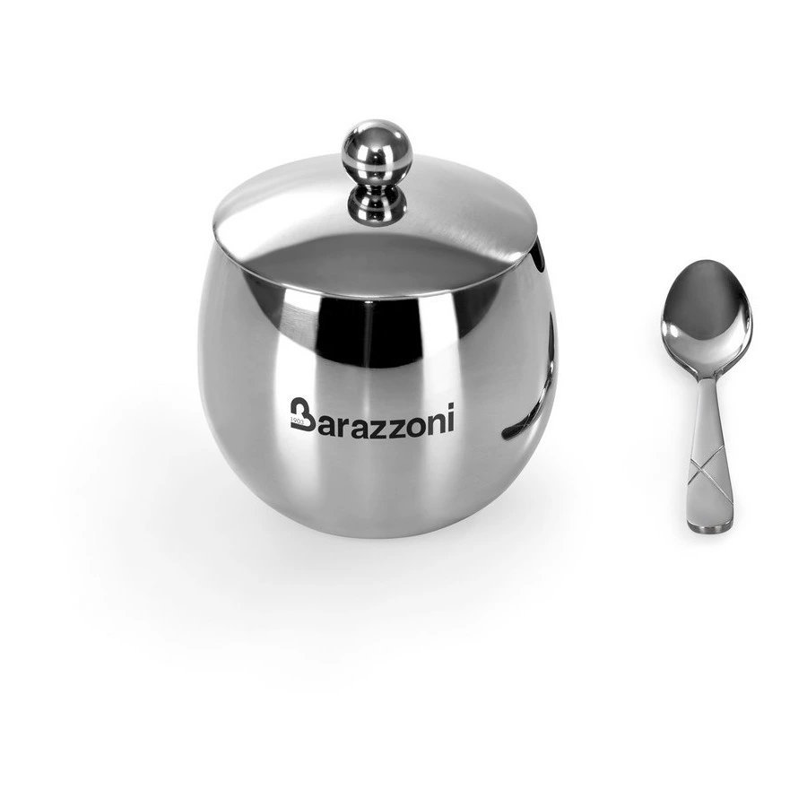 Сахарница с крышкой и ложкой Barazzoni My Utensil 8 см, сталь нержавеющая