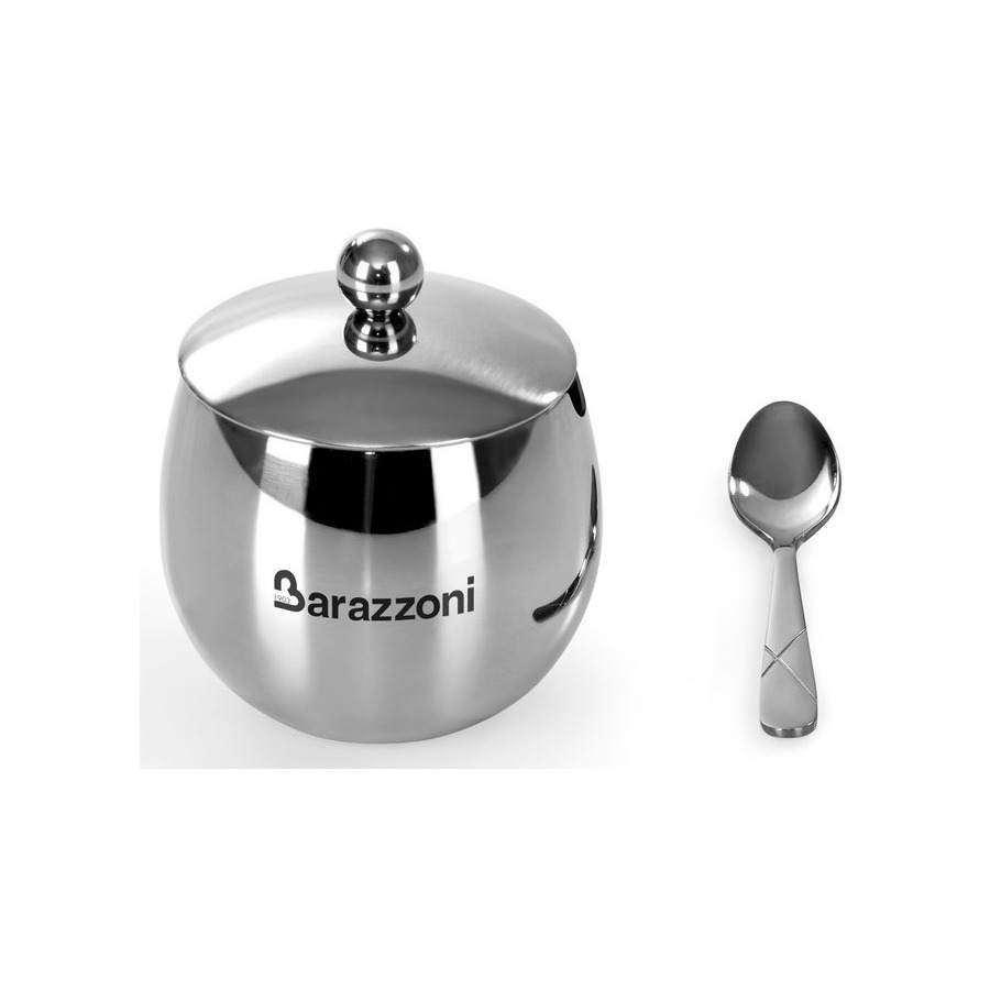 Сахарница с крышкой и ложкой Barazzoni My Utensil 8 см, сталь нержавеющая